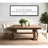 Inspirational Quote Sign – Live In The Sunshine Beach House Wall Decor - Lumberwave Creations