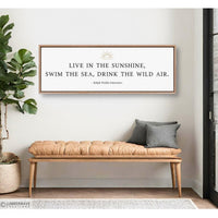Inspirational Quote Sign – Live In The Sunshine Beach House Wall Decor - Lumberwave Creations