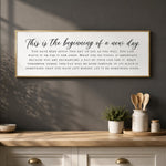Inspirational Quote Sign - New Day Print Motivational Wall Decor for Bedroom - Lumberwave Creations