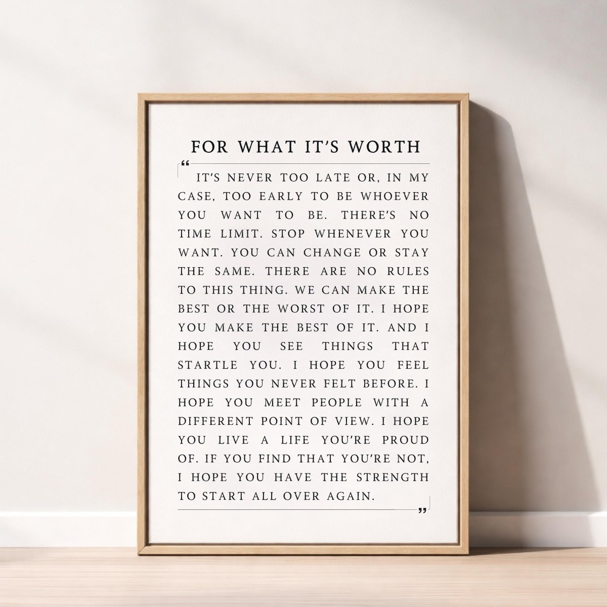 Inspirational Wall Art – Motivational Quote Sign | Neutral Home Decor Canvas Print - Lumberwave Creations