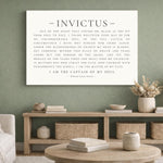 Invictus Poem Canvas Print, William Ernest Henley Quote, Inspirational Wall Decor, Office Art - Lumberwave Creations