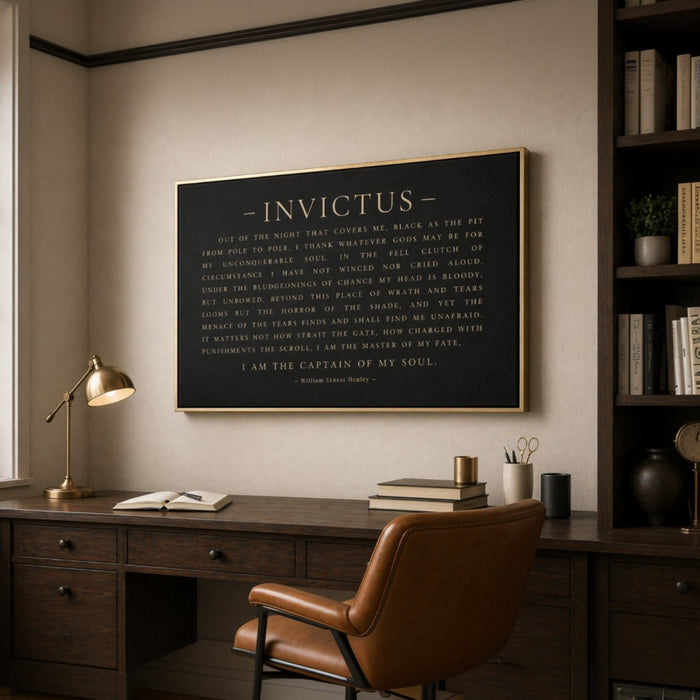 Invictus Poem Print - William Ernest Henley Motivational Quote Print | Inspirational Wall Art - Lumberwave Creations