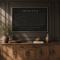 Invictus Poem Print - William Ernest Henley Motivational Quote Print | Inspirational Wall Art - Lumberwave Creations