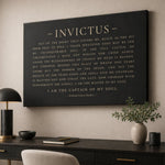 Invictus Poem Print - William Ernest Henley Motivational Quote Print | Inspirational Wall Art - Lumberwave Creations