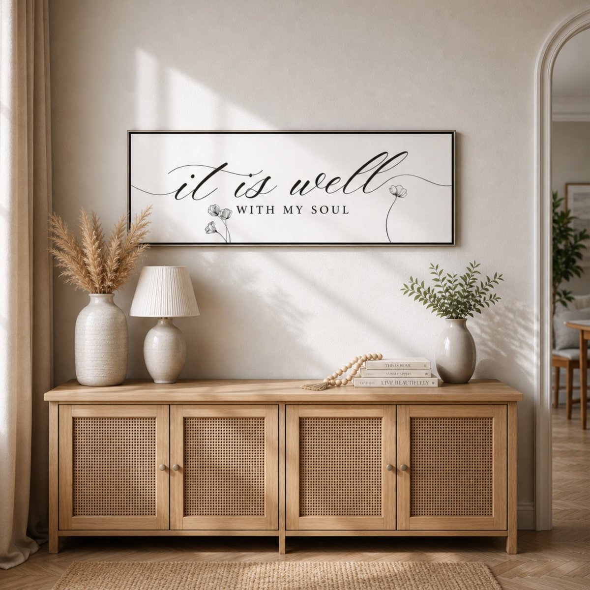 It Is Well With My Soul Sign - Christian Wall Decor | Inspirational Quote Sign - Lumberwave Creations
