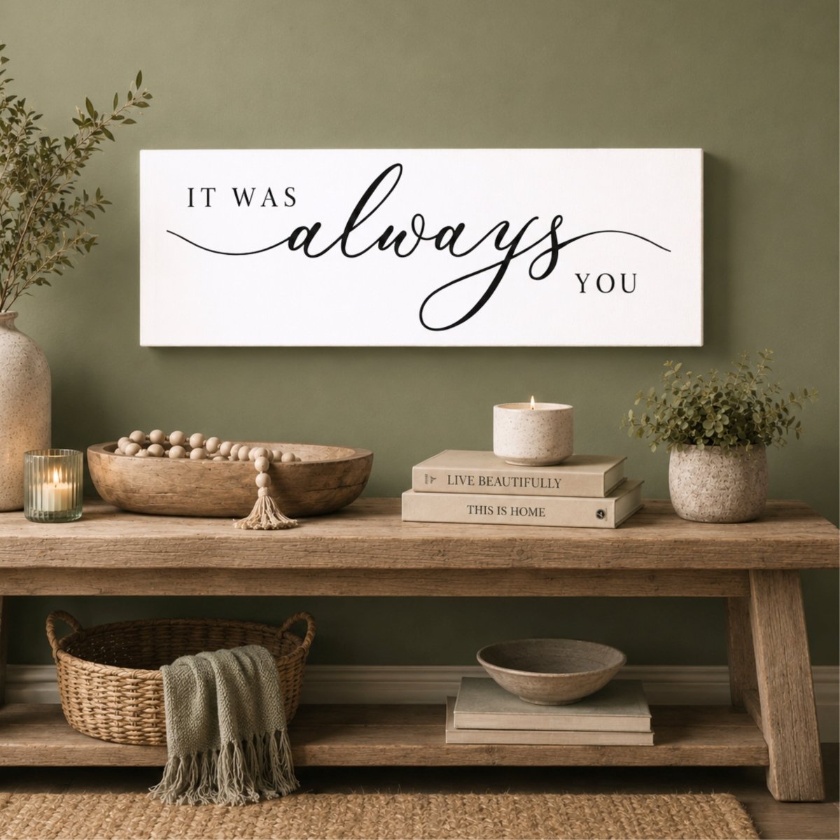 It Was Always You Sign - Love Wall Decor | Anniversary Gift | Bedroom Wall Art - Lumberwave Creations