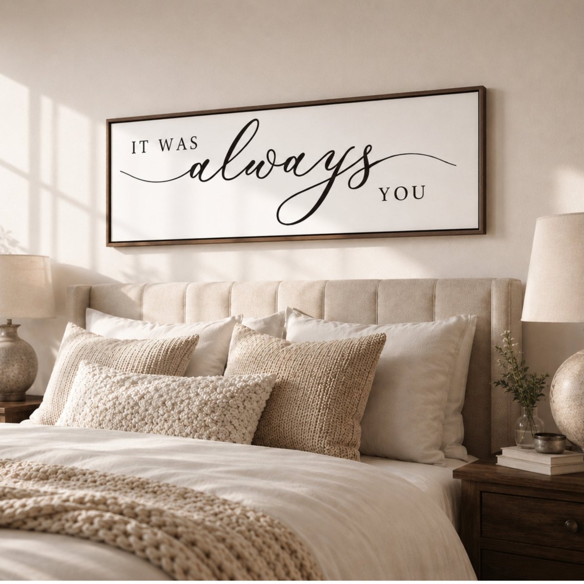 It Was Always You Sign - Love Wall Decor | Anniversary Gift | Bedroom Wall Art - Lumberwave Creations