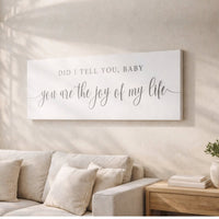 Joy Of My Life Sign - Romantic Bedroom Decor | Love Quote Wall Art - Lumberwave Creations