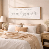 Joy Of My Life Sign - Romantic Bedroom Decor | Love Quote Wall Art - Lumberwave Creations