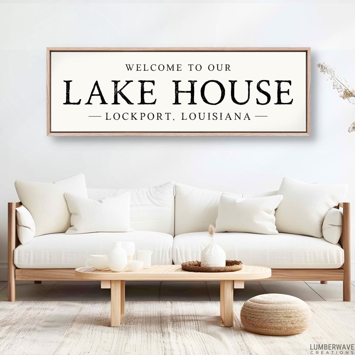 Lake House Sign - Personalized Entryway Signs | Rustic Lake Decor & Cabin Wall Art - Lumberwave Creations