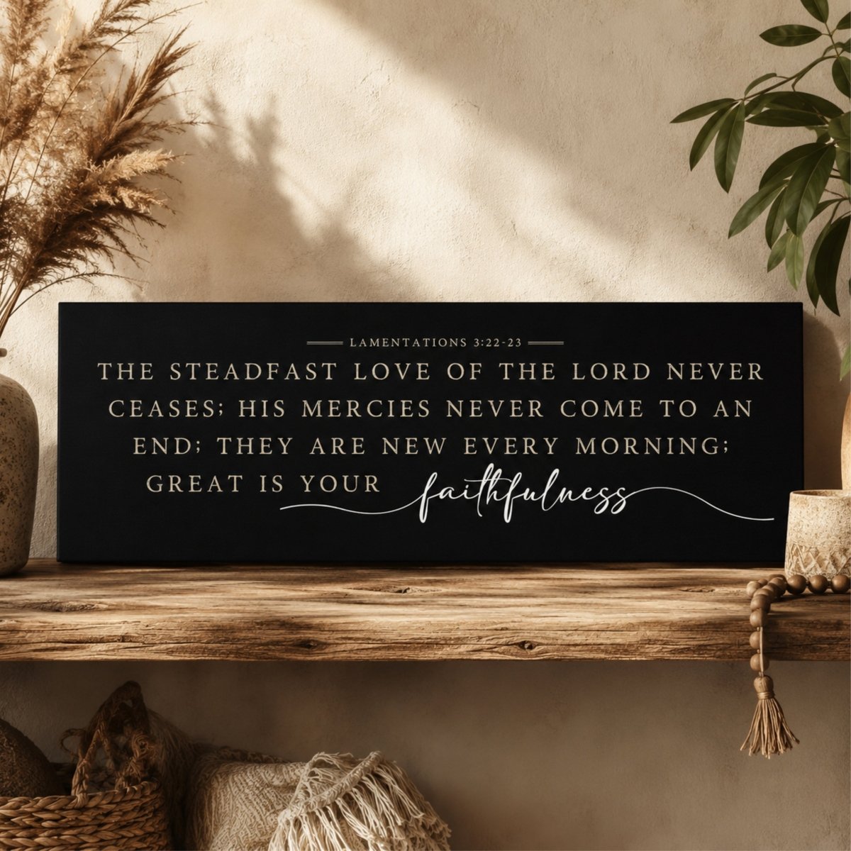 Lamentations 3:22-23 | Bible Verse - Lumberwave Creations