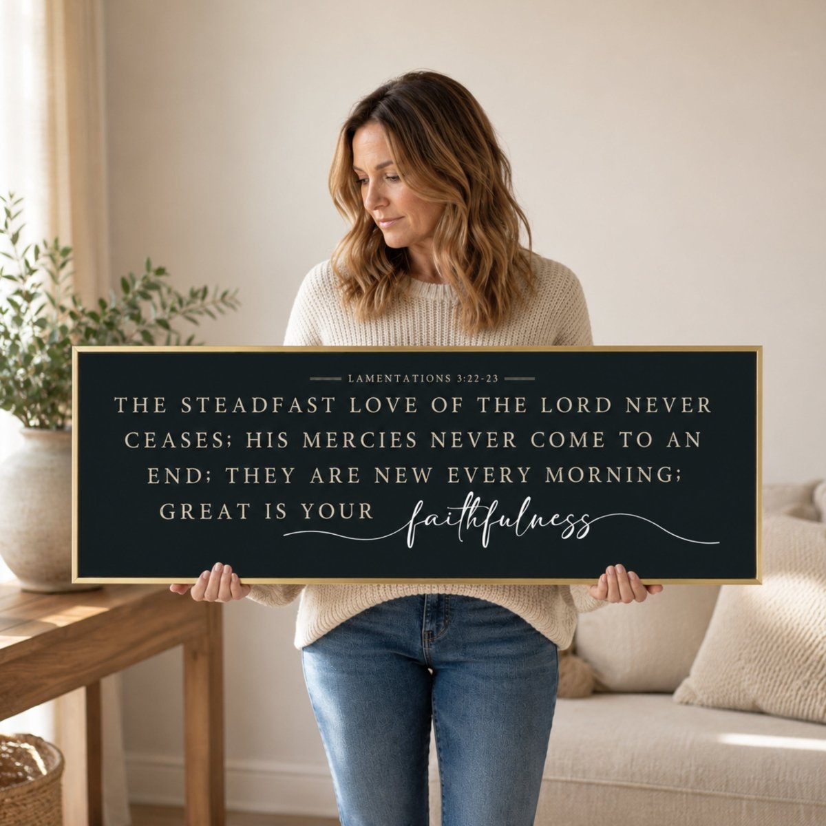 Lamentations 3:22-23 | Bible Verse - Lumberwave Creations