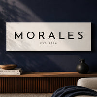 Last Name Sign - Personalized Family Name Decor | Modern Established Wall Art - Lumberwave Creations