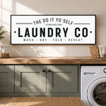 Laundry Room Sign - Personalized Farmhouse Wood Framed Wall Decor - Lumberwave Creations