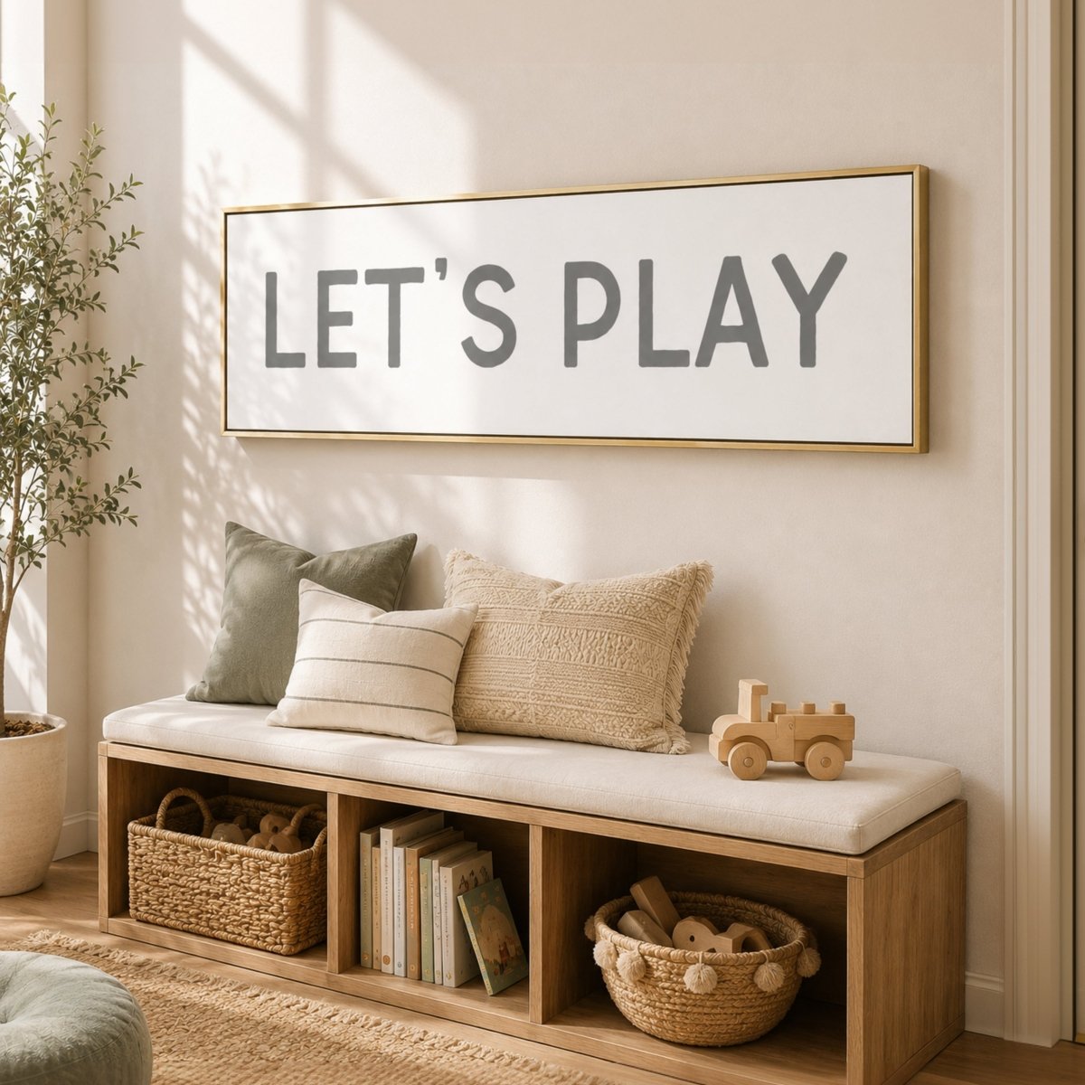 Lets Play | Kids Room Art - Lumberwave Creations