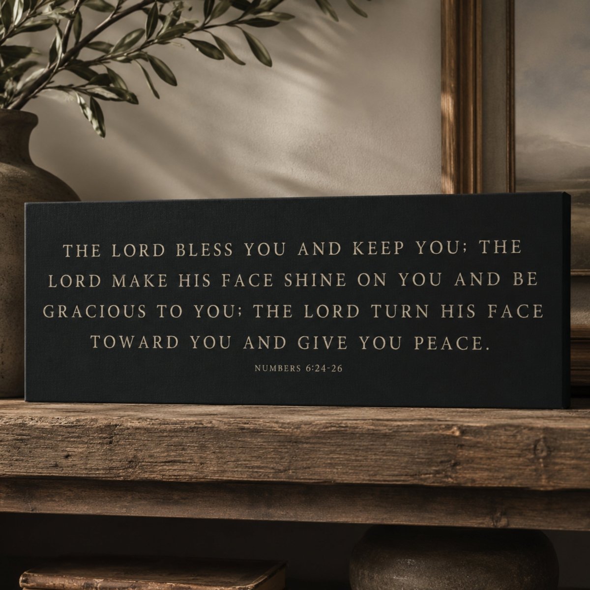 Lord Bless You Sign – Bible Verse Sign | Wood Framed Art Print | Numbers 6 24 - Lumberwave Creations