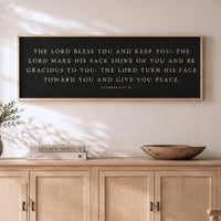 Lord Bless You Sign – Bible Verse Sign | Wood Framed Art Print | Numbers 6 24 - Lumberwave Creations