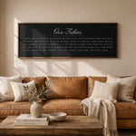 Lords Prayer Sign - Christian Wall Decor | Our Father Print Scripture Art - Lumberwave Creations