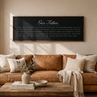 Lords Prayer Sign - Christian Wall Decor | Our Father Print Scripture Art - Lumberwave Creations