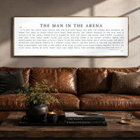 Man In Arena Print | Theodore Roosevelt Motivational Decor - Inspirational Quote Wall Art - Lumberwave Creations