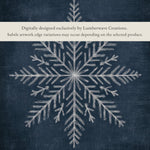 Minimalist Winter Wall Decor – Snowflake Wall Art Blue and White Artwork for Home - Lumberwave Creations