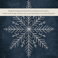 Minimalist Winter Wall Decor – Snowflake Wall Art Blue and White Artwork for Home - Lumberwave Creations