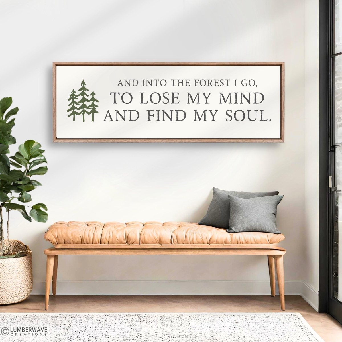 Nature Wall Decor - John Muir Quote Sign | Inspirational Forest Wall Art Print - Lumberwave Creations