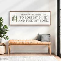 Nature Wall Decor - John Muir Quote Sign | Inspirational Forest Wall Art Print - Lumberwave Creations