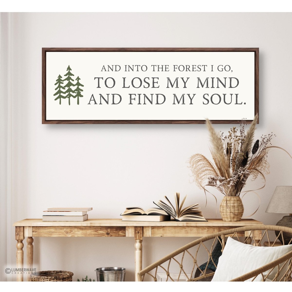 Nature Wall Decor - John Muir Quote Sign | Inspirational Forest Wall Art Print - Lumberwave Creations