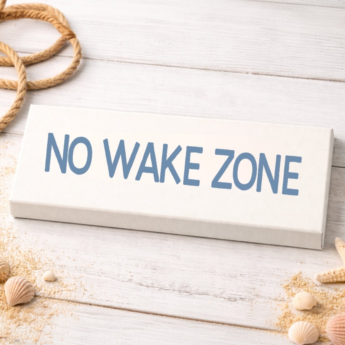 No Wake Zone Sign - Beach Wall Decor | Guest Bedroom Signs | Lake House Art - Lumberwave Creations
