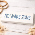 No Wake Zone Sign - Beach Wall Decor | Guest Bedroom Signs | Lake House Art - Lumberwave Creations