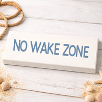 No Wake Zone Sign - Beach Wall Decor | Guest Bedroom Signs | Lake House Art - Lumberwave Creations
