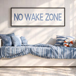 No Wake Zone Sign - Beach Wall Decor | Guest Bedroom Signs | Lake House Art - Lumberwave Creations