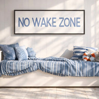 No Wake Zone Sign - Beach Wall Decor | Guest Bedroom Signs | Lake House Art - Lumberwave Creations