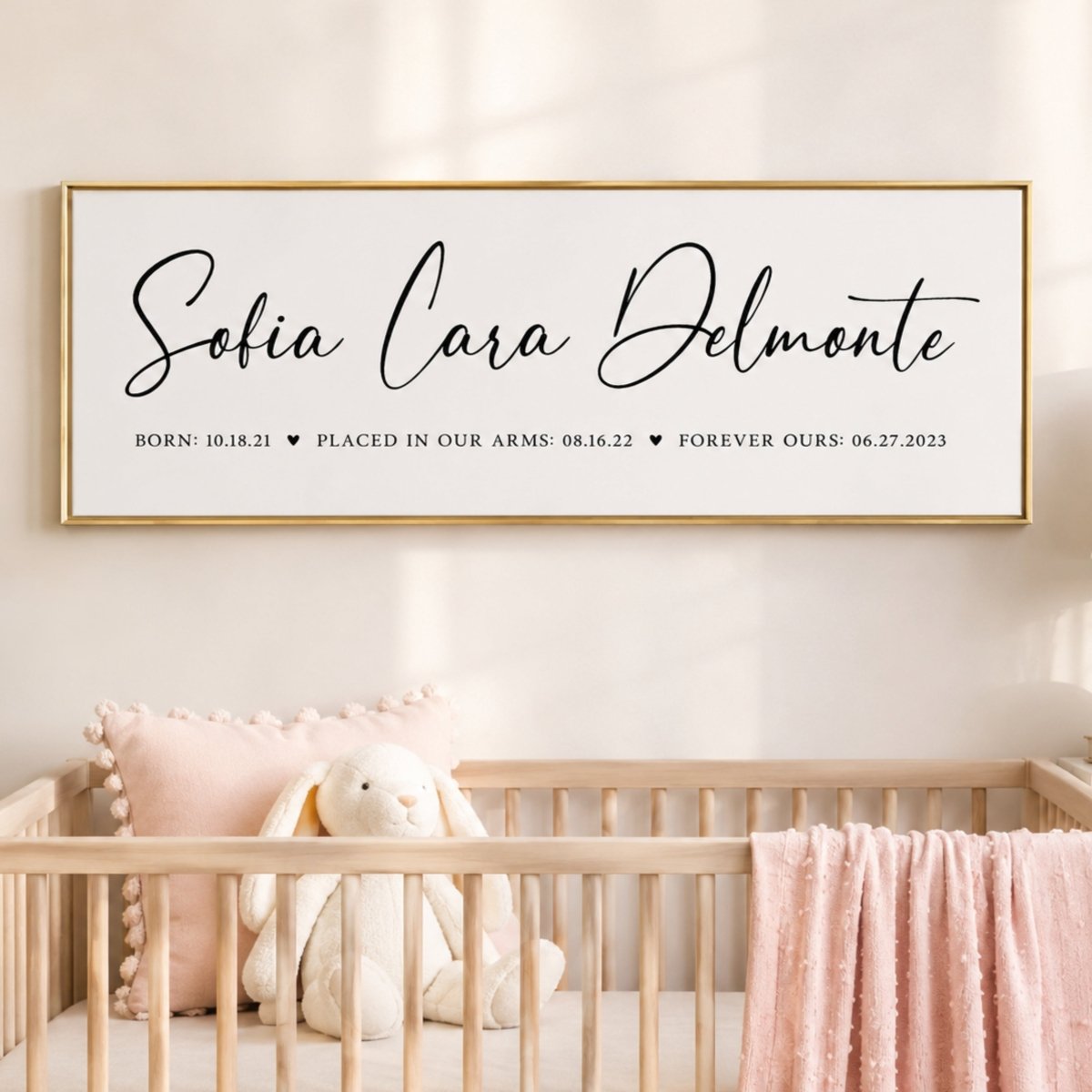 Personalized Adoption Date Sign - Lumberwave Creations