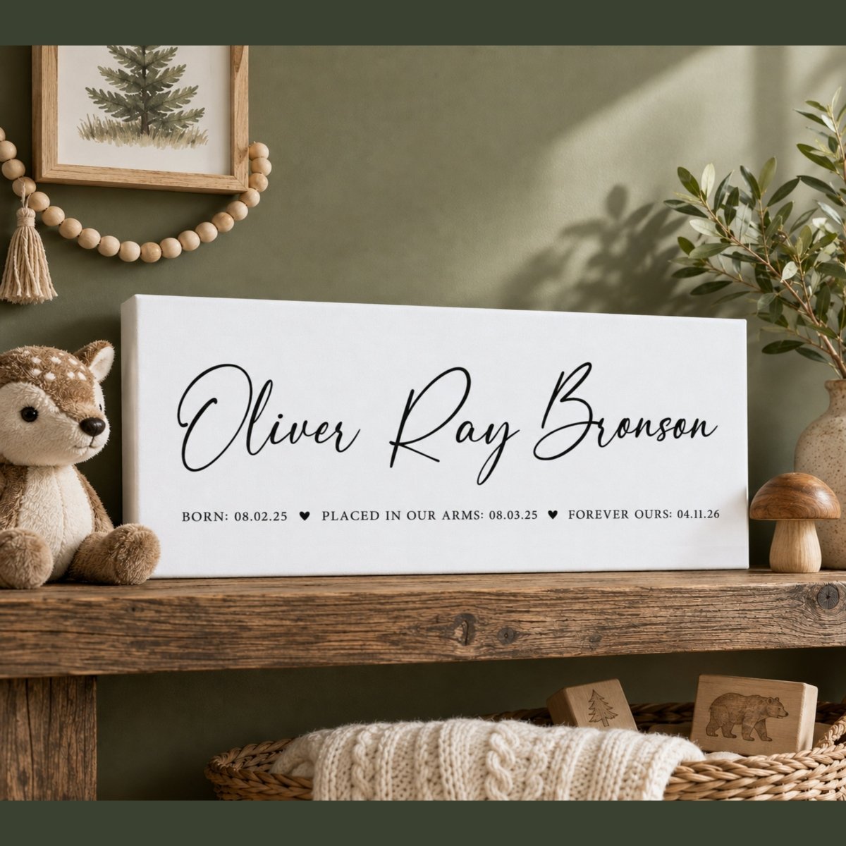 Personalized Adoption Date Sign - Lumberwave Creations