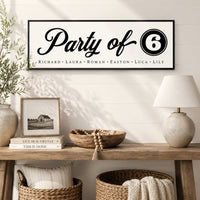 Personalized Family Sign - Custom Name Print | Party Of Sign Living Room Decor - Lumberwave Creations