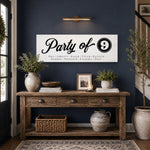 Personalized Family Sign - Custom Name Print | Party Of Sign Living Room Decor - Lumberwave Creations