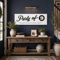 Personalized Family Sign - Custom Name Print | Party Of Sign Living Room Decor - Lumberwave Creations