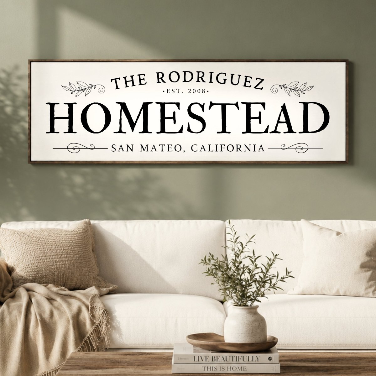 Personalized Homestead Sign - Custom Family Name Wall Art - Lumberwave Creations
