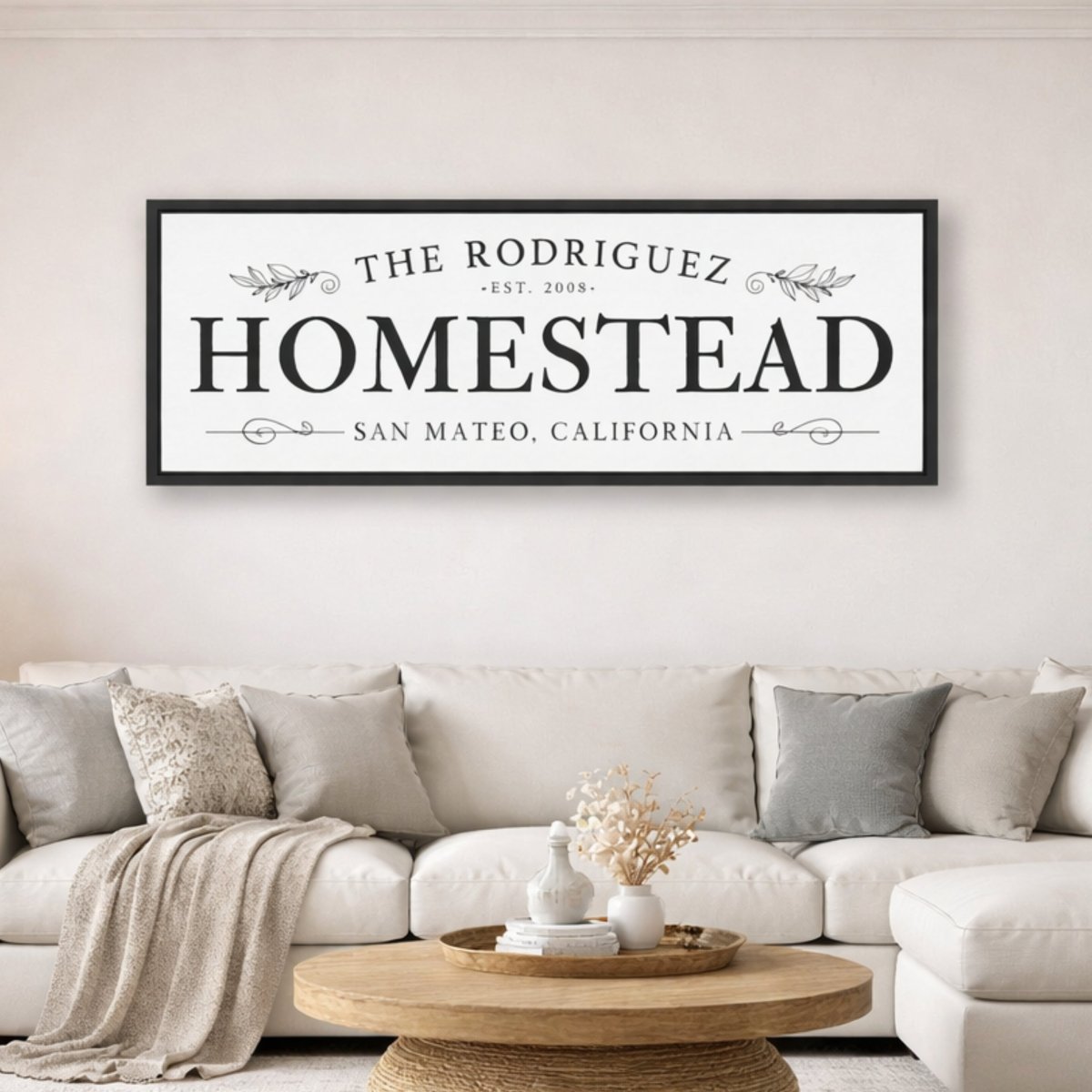 Personalized Homestead Sign - Custom Family Name Wall Art | Rustic Farmhouse Decor - Lumberwave Creations