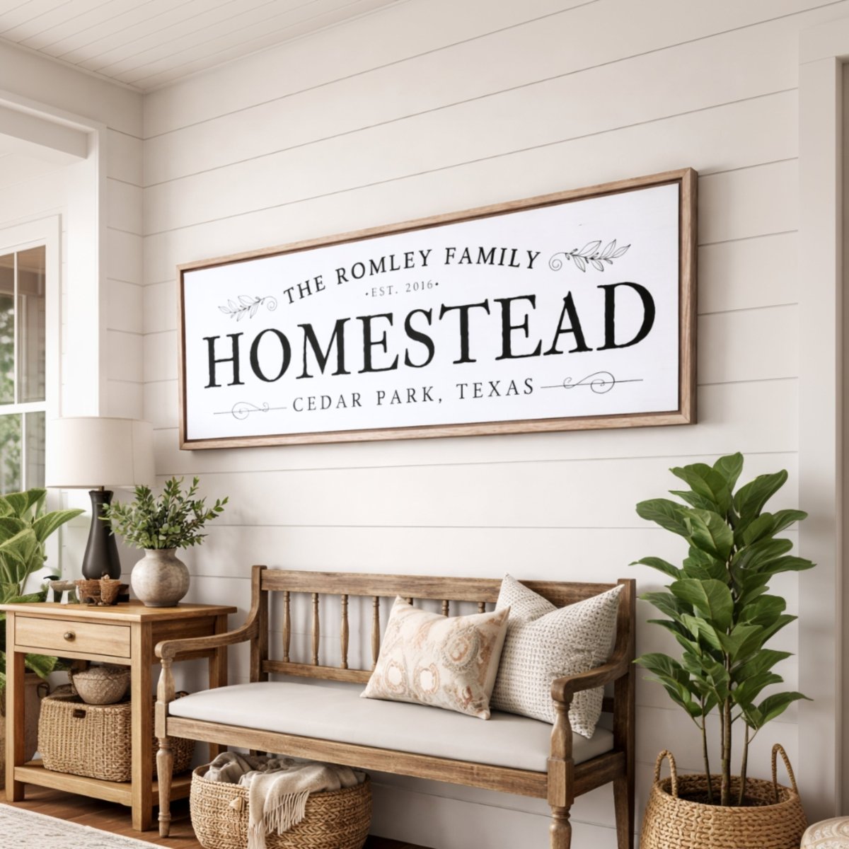 Personalized Homestead Sign - Custom Family Name Wall Art | Rustic Farmhouse Decor - Lumberwave Creations