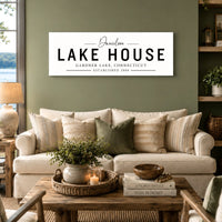 Personalized Lake House Sign - Custom Lake Sign & Cabin Wall Decor with Last Name - Lumberwave Creations