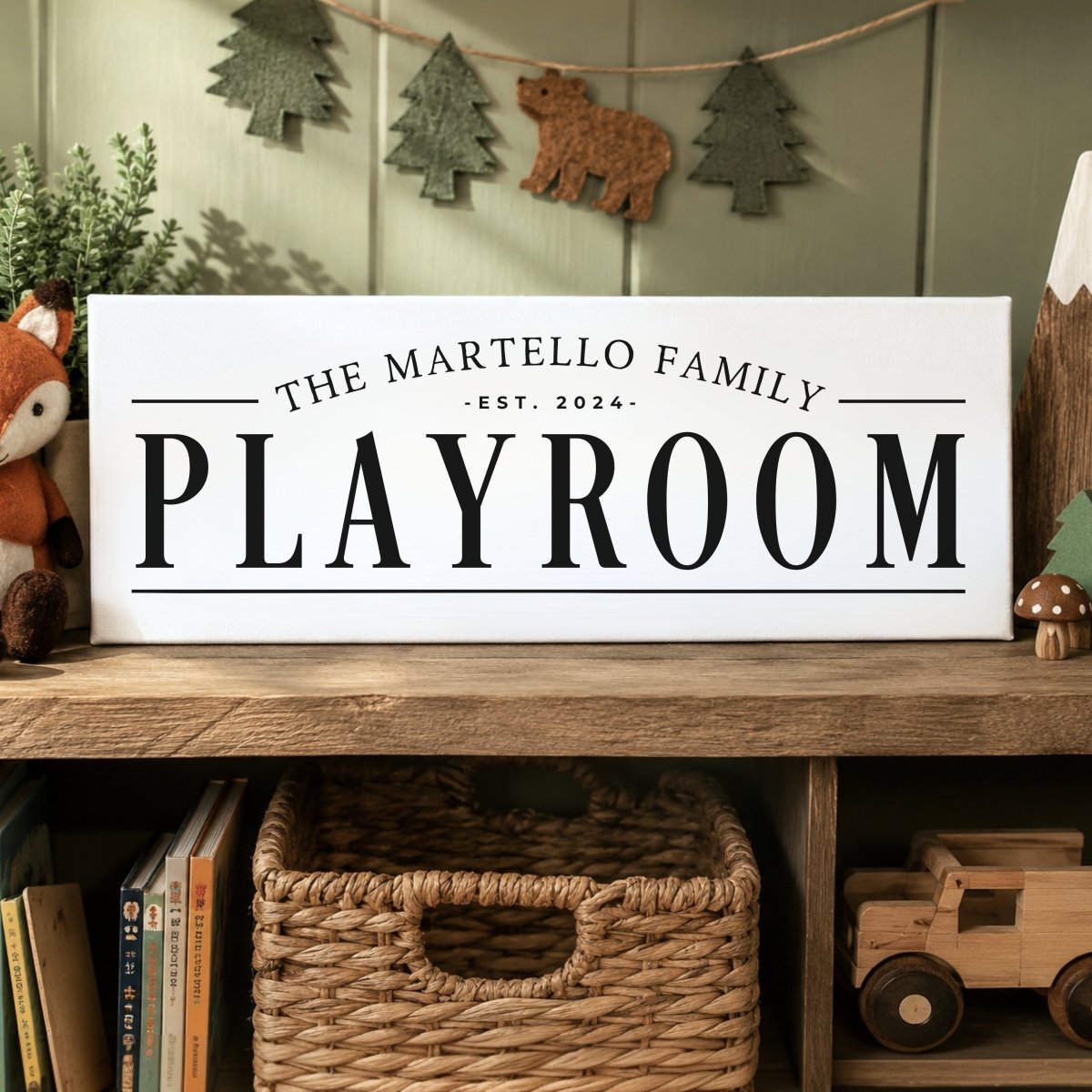 Personalized Playroom Sign – Custom Kids Wall Art & Children's Name Sign Decor - Lumberwave Creations