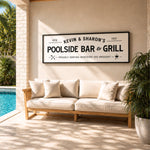Personalized Poolside Bar and Grill Sign - Lumberwave Creations