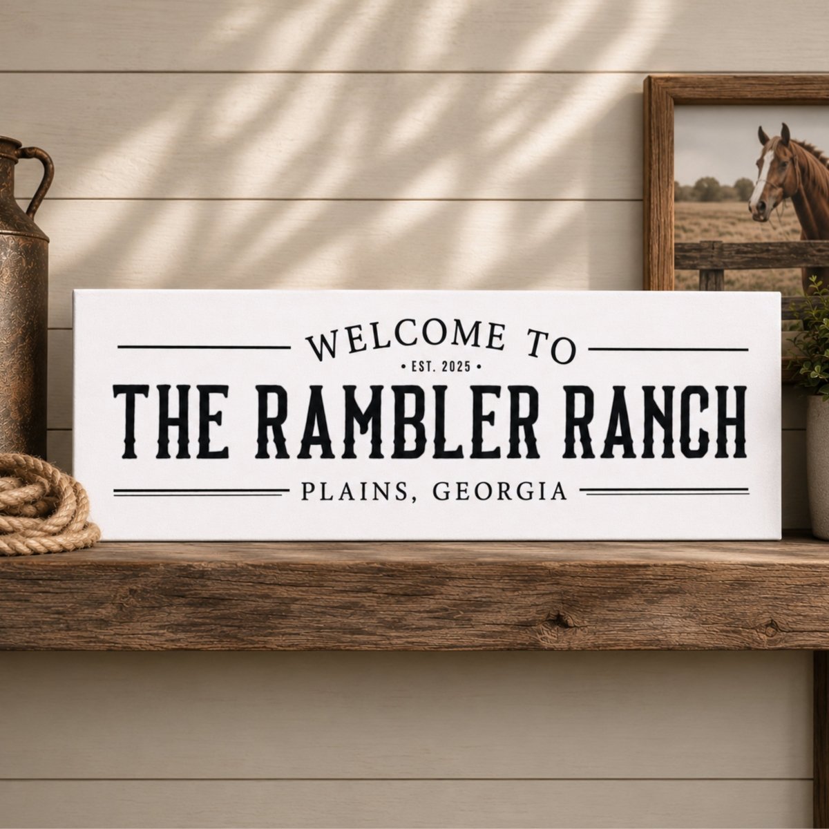 Personalized Ranch Sign - Rustic Farmhouse Name Sign | Custom Farm Decor - Lumberwave Creations