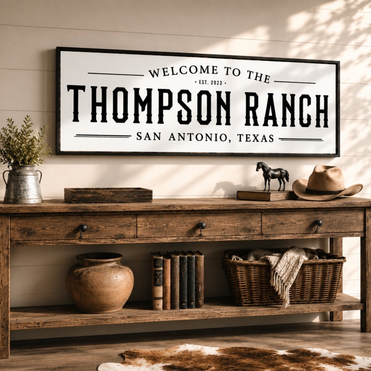 Personalized Ranch Sign - Rustic Farmhouse Name Sign | Custom Farm Decor - Lumberwave Creations