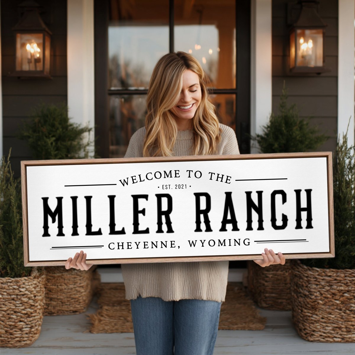 Personalized Ranch Sign - Rustic Farmhouse Name Sign | Custom Farm Decor - Lumberwave Creations