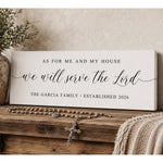Personalized Scripture Sign - Serve The Lord Family Name Sign | Christian Wall Decor - Lumberwave Creations