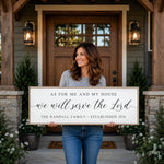 Personalized Scripture Sign - Serve The Lord Family Name Sign | Christian Wall Decor - Lumberwave Creations